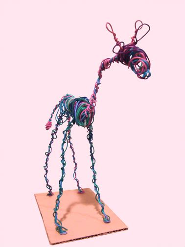 My Adventures In Positive Space Giraffe Wire Sculptures