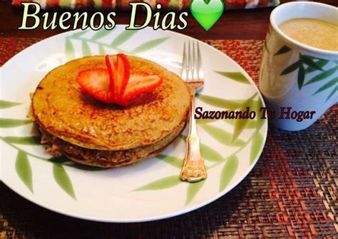 Hot Cakes De Pl Tano Y Avena Sin Harina Receta De Mary S Cuellarsazonando Tu Hogar Cookpad