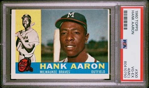 1960 Topps Hank Aaron 300 Milwaukee Braves Graded PSA 4 MC VG EX EBay