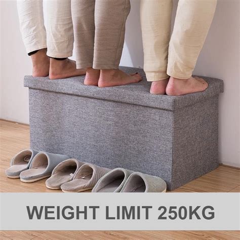 SG STOCKS Folding Storage Stool Rectangular Multifunctional Sofa Shoe ...