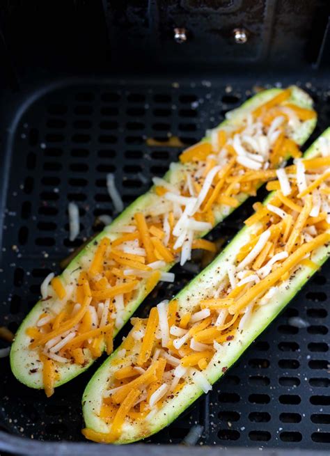 Make A Simple Side With This Cheese Stuffed Zucchini In The Air Fryer