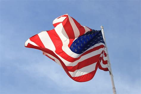 American Flag Blowing Wind Free Photo On Pixabay