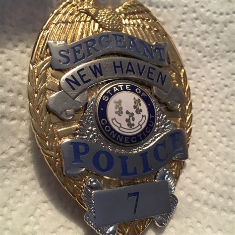 Collectors Badges Auctions New Haven Connecticut Police Sergeant 2 Tone