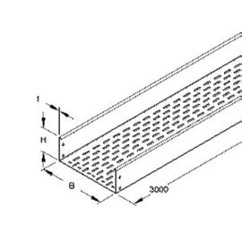 861743 Niedax RSBS 110 300 OV Kabelrinne Schwer 110x300x3000mm T 2 0mm