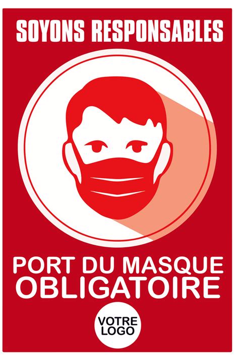 Mask Required Poster Affiche Port Du Masque Obligatoire Gopromomg