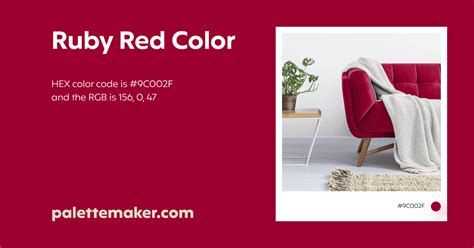 Ruby Red Color - HEX #9C002F Meaning and Live Previews - PaletteMaker