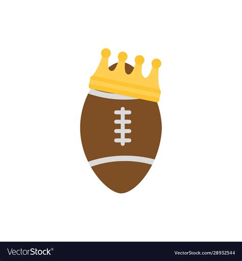 American football ball with crown design Vector Image