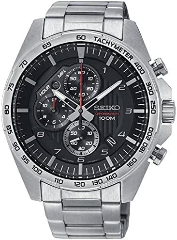 Seiko Herren Chronograph Quarz Uhr Mit Edelstahl Armband Ssb P