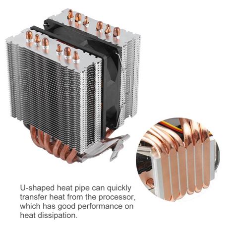 Computer Cpu Fans Cooler Heat Sink 6 Heatpipe For Lag1156 1155 1150 775