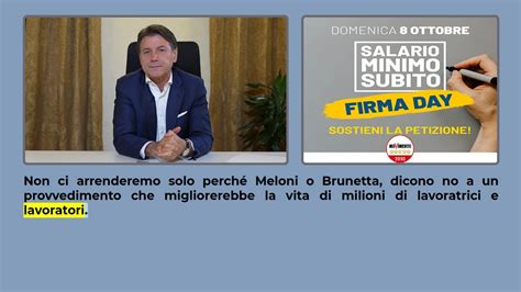 Firma Day Conte Delitto Perfetto Contro Il Salario Minimo Legale