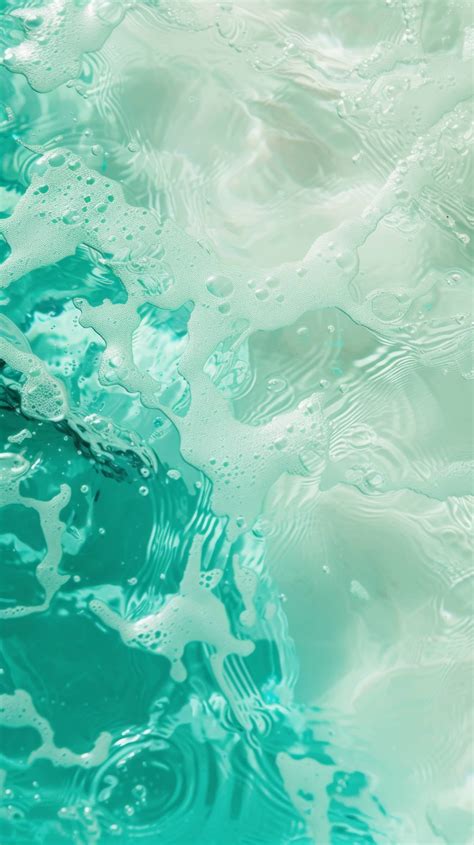 Turquoise Water Texture Abstract Liquid Background Tranquil Water