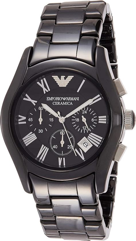 Emporio Armani Men S AR1400 Ceramic Black Chronograph Dial Watch