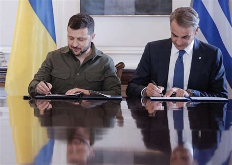 Volodymyr Zelensky E Kiriakos Mitsotakis Dago Fotogallery