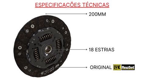 Kit Embreagem Luk Original Peugeot Citroen Mm Estrias Rolamento S