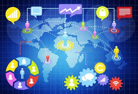 Networking Community Communication Stock Illustration - Illustration of ... 