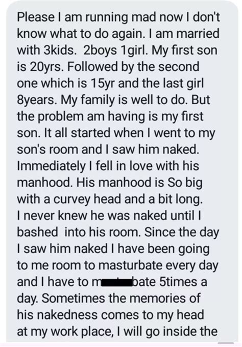 I Have Had Sex With My Son Times His Manhood Is So Big I Am