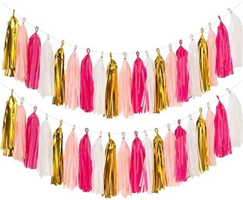 Amazon Merrynine Tissue Tassels Garlands Pcs Diy Tassels