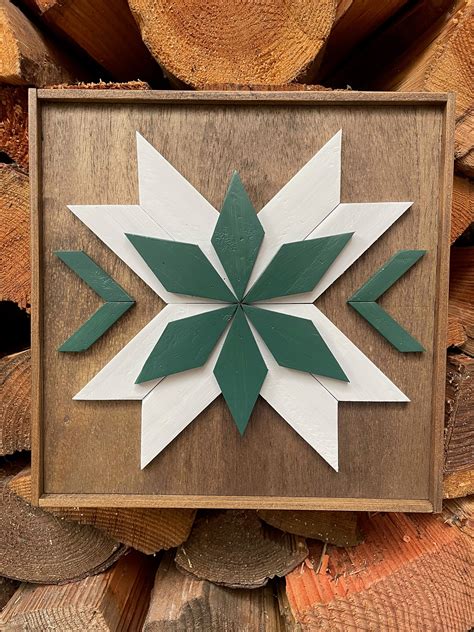 Rustic Wood Snowflake Wall Art Geometric Snowflake Art Etsy