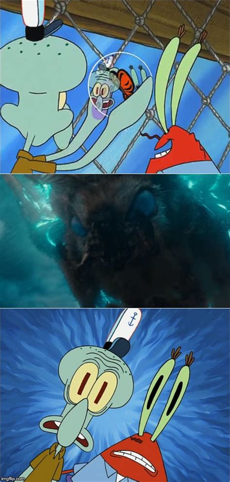 Mothra 2019 Scares Squidward And Mr Krabs By Jgodzilla1212 On Deviantart