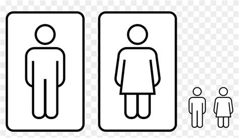 Bathroom Sign Clipart Black And White