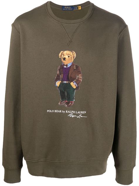 Polo Ralph Lauren Polo Bear Fleece Sweatshirt In Green Modesens