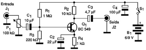 Circuito De Pr Amplificador Transistor Bc Toni Eletr Nica