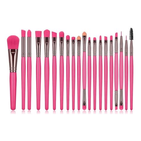 20 Brochas Set De Brochas Maquillaje Sombras Profesional Para Ojos Shopee México