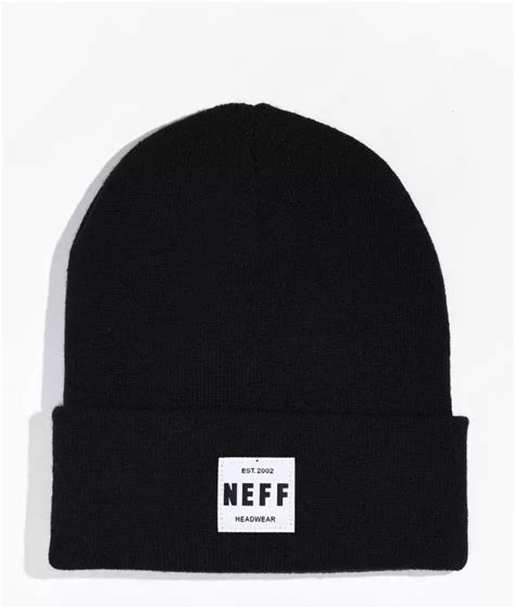 Neff Lawrence Black Fold Beanie