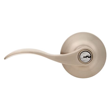 Brinks Keyed Entry Satin Nickel Wave Door Lever