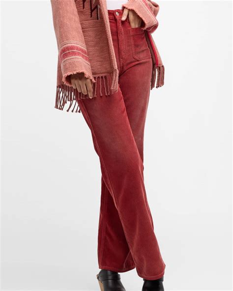 Fortela Jane Corduroy Straight Leg Pants Neiman Marcus