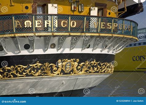 Amerigo Vespucci Ship Motto Editorial Photo CartoonDealer 89993929