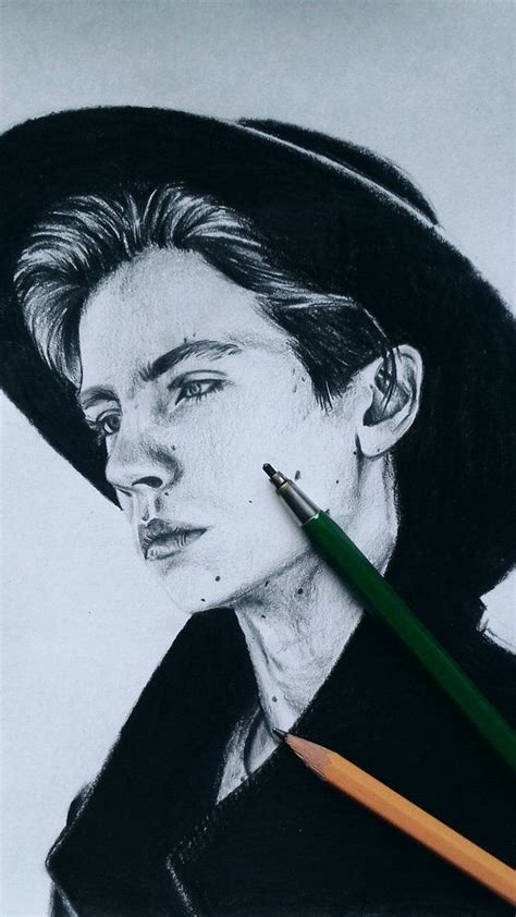 Drawing Of Cole Sprouse Jughead Jones Riverdale Graphite Drawings