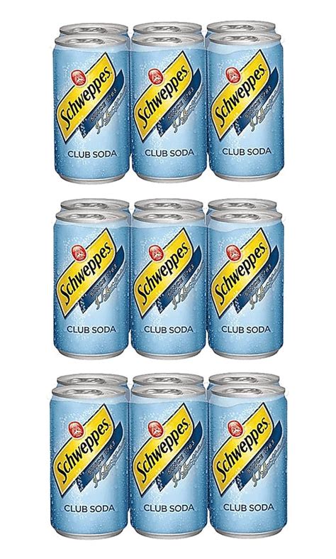 Schweppes Club Soda 75 Fl Oz 18 Cans Total 135 Fl Oz