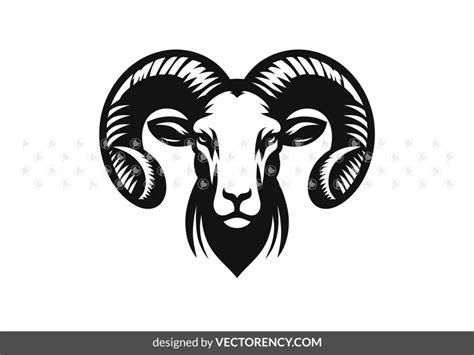 Ram Head Vector Illustration Svg Vectorency