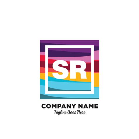 SR initial logo With Colorful template vector. 23106739 Vector Art at ...