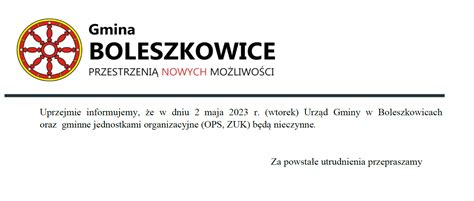 2 maja 2023 r Urząd Gminy w Boleszkowicach oraz gminne jednostkami