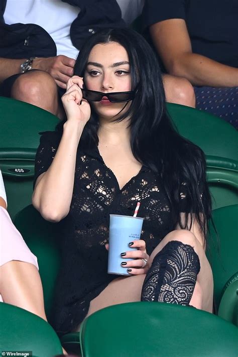 Charli Xcx Shuns The Typically Modest Wimbledon Dress Code As She Flashes Her Lingerie In A Semi