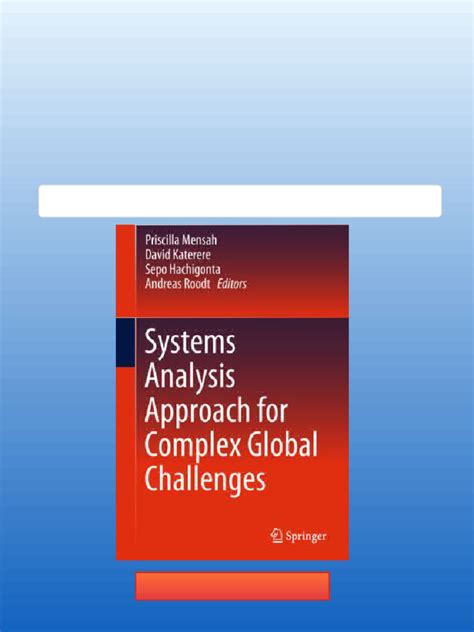 Systems Analysis Approach For Complex Global Challenges Priscilla