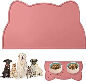 Vsshe Tapis Gamelle Chien Et Chat Cm Forme De T Te De Chat