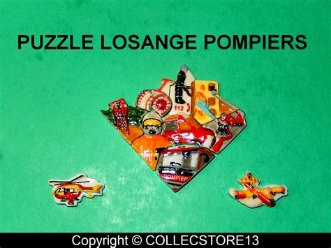 Serie Complete De Feves Les Pompiers Puzzle Losange F Ves De