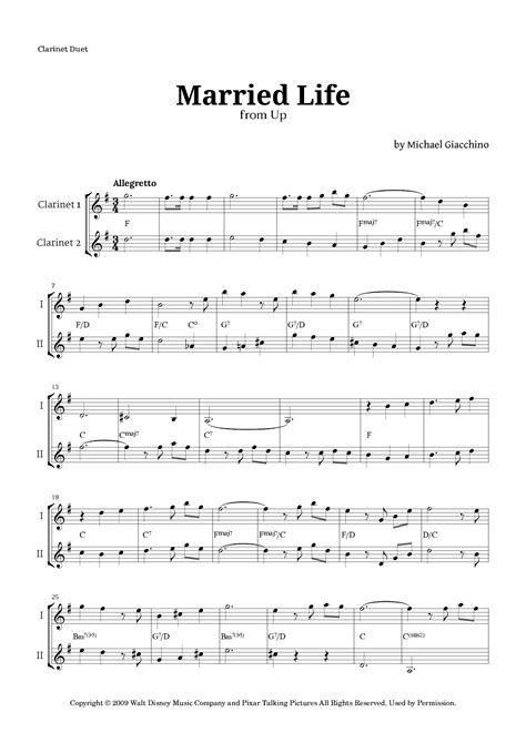 Married Life Arr Langanho By Michael Giacchino Sheet Music For