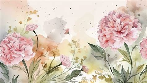 Happy mother's day background vector. Watercolor floral wallpaper ...