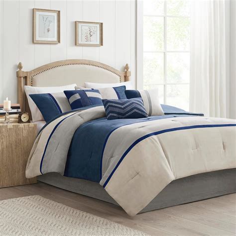 Madison Park Palisades Comforter Set Modern Faux Suede