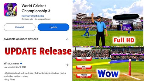 Wcc3 New Update Release Real Cricket 22 New Update Dream Cricket