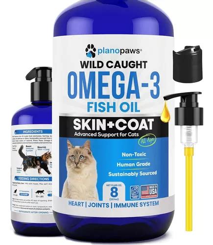 Suplemento Aceite De Pescado Omega 3 Para Gatos Vitaminas Meses Sin