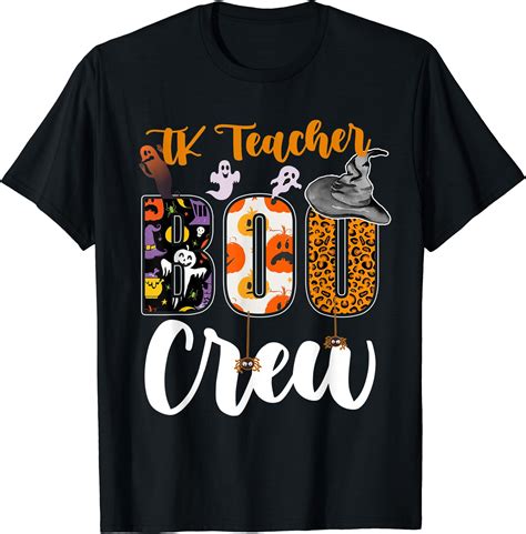 Hot Kiraa Tee With Tk Teacher Boo Crew Ghost Funny Halloween Tk Squad S Xl T Shirt Walmart