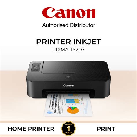 Jual Canon Pixma Ts207 Single Function Inkjet Printer Shopee Indonesia