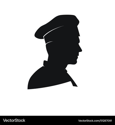 Police Officer Profile In Silhouette Royalty Free Vector