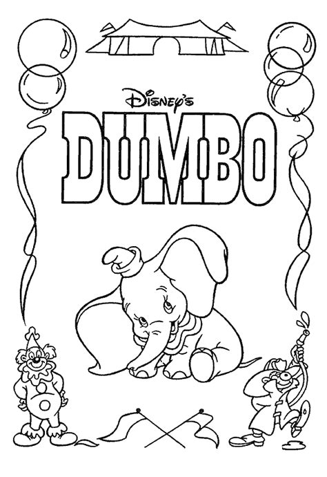 Dumbo The Flying Elephant Coloring Page Dumbo Coloring Page - Coloring Home