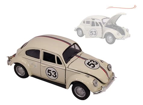 Carro Antigo Fusca Herbie Miniatura Ferr Cole O Escala